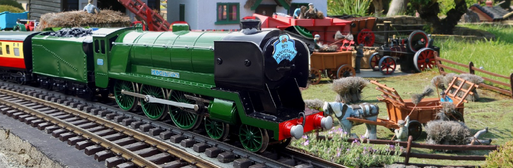 Photo of a model train at Bekonscot