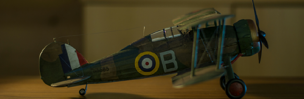 Photo of a model spitfire plane