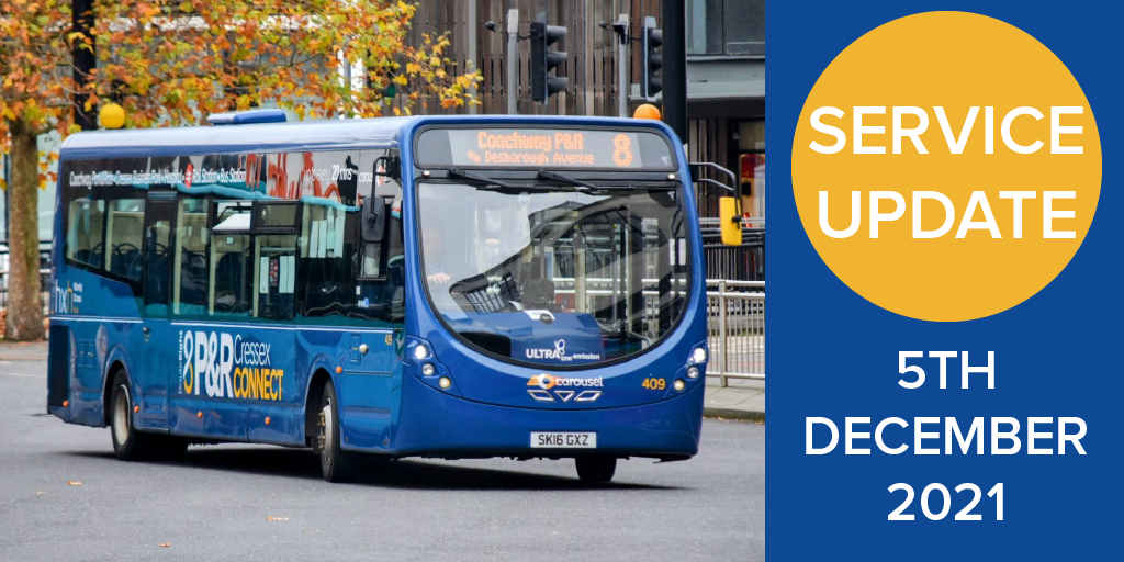 Service changes from 5th December 2021