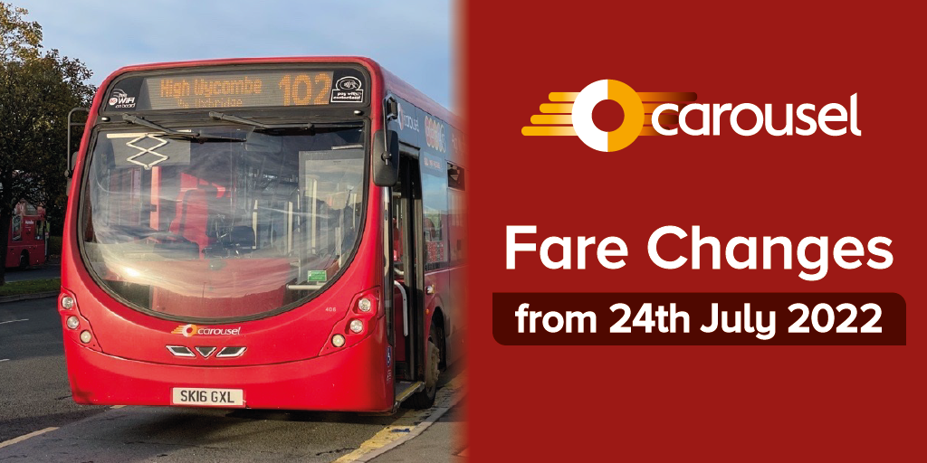Carousel Fare Changes from 24th July 2022
