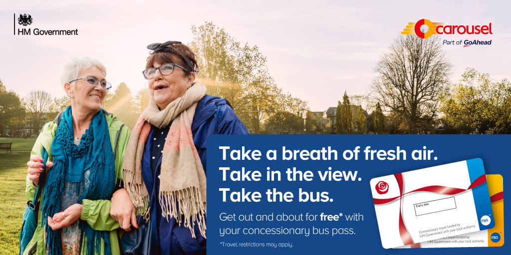 Take a breath of fresh air. Take in the view. Take the bus. Get your concessionary bus pass today!