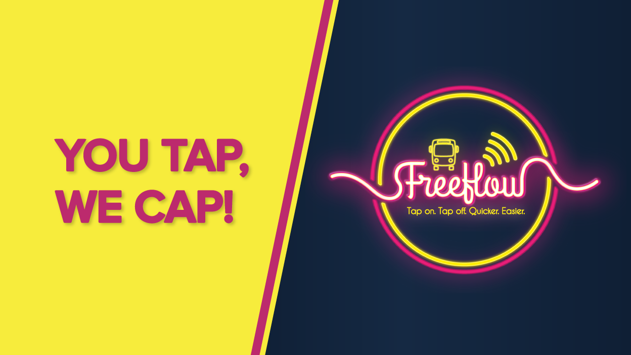 Freeflow Logo. You Tap We Cap